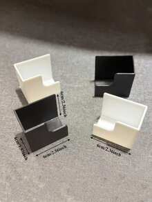 4pcs/2pcs Smart Storage Rack With Electronic Scale - No Drilling Required, Adhesive Backed White Modern Storage Rack For Bathroom And Kitchen Cabinets | Durable Plastic Structure, Space-Saving Design, Upper Shelf Ideal For Small Bathrooms. Bathroom - Multicolor - View 4