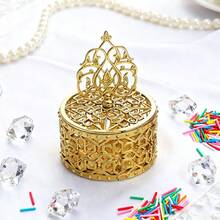 12个装糖果礼盒，迷你糖果盒，金色盖子，塑料材质，适合婚礼、派对、巧克力糖果等场合。 - 金色 - 查看 9