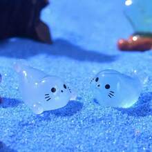10/20/50/100pcs Figur Resin Anjing Laut Mini Bercahaya dalam Gelap - Hadiah Dekorasi Rumah Meja Kreatif - Bentuk Acak, Model Hewan Laut Kartun Lucu Bercahaya - MultiWarna - View 7
