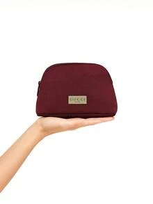 Gucci Bolsa cosmética portátil con forma de concha semicircular roja - Burdeos - Ver 5