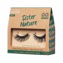 Lashes Sister Nature False Eyelashes, Easy to Wear Easier on Planet, Natural Hair, Wispy and Fluffy Lash, Reusable - Sage, 1 Pair - Sabio - Ver 10