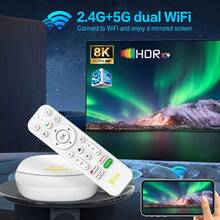 Q96 OHP Đầu thu TV Android 14 64GB, chip Allwinner H313, hỗ trợ WiFi 6, mạng 4G/5G, phát lại Full HD 8K/4K AV1, điều khiển bằng giọng nói, đầu thu IPTV OTA. - trắng - Xem 9