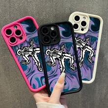 Funda protectora de teléfono con Calavera Psicodélica  Arte Abstracto regalo de moda minimalista interesante para hombres y mujeres, adecuado para iPh 16/15/15Pro/15ProMax/14/13/12/11/XsMAX, iP 17,  Max Series,A14/A15/S23 Ultra/A50/A12/A32/A52/A72/A51/A21S/A13/A14/S22 Ultra/S23/A33/A53/S20 FE,Protección completa contra caídas, resistencia a impactos y prevención de rayaduras,diseño creativo y de moda para hombres y mujeres - Rosa - Ver 2