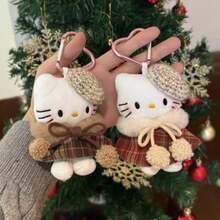 Sanrio 1件冬季限量版猫咪造型吊坠包包挂件钥匙扣，女士礼物，圣诞礼物，教师礼物，姐妹礼物，钥匙圈，旅行配件，钥匙链配件