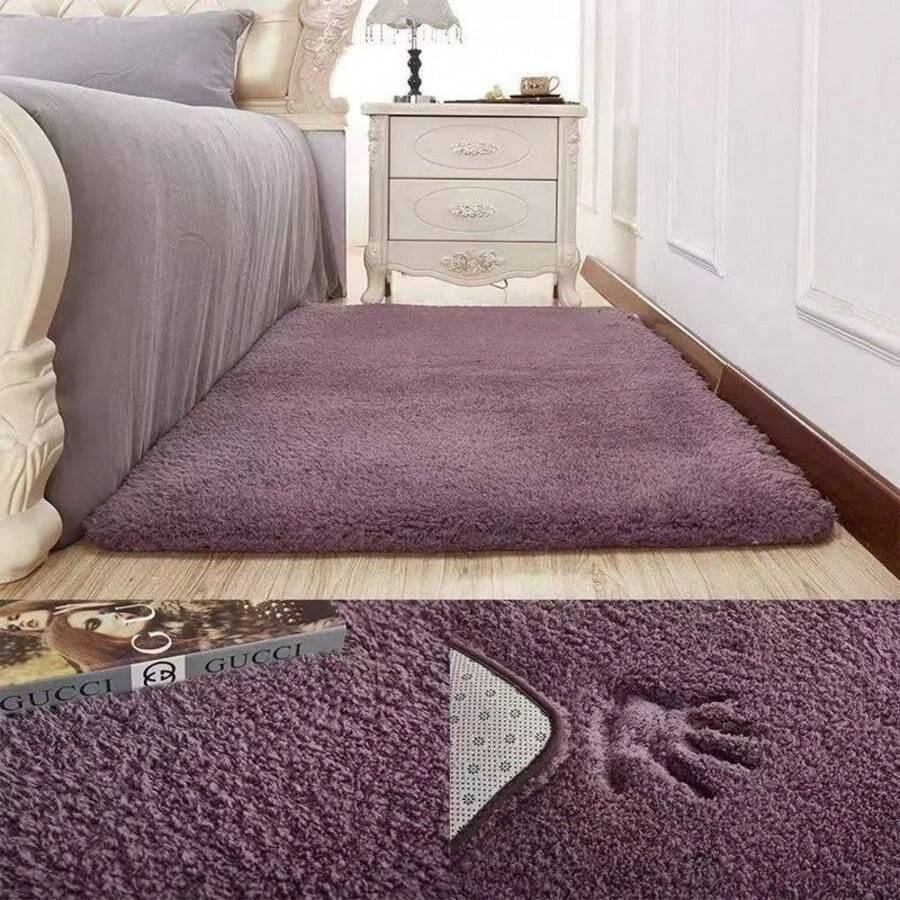 Multi-Colored Plush Rugs. Softness And Style For Your Home. Size 150 X 200 Cm - Morado - Ver 1