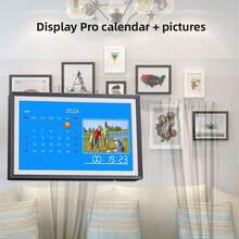 10.1 Inch Digital Photo Frame Desktop Electronic Album 1280*800 IPS Screen Supports Photo/ Video/ Music/ Clock/ Calendar Function with Backside Stand - Negro - Ver 5