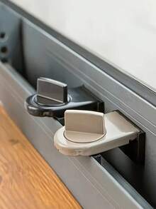 Heavy-Duty Aluminum Window Lock Stopper, Anti-Theft Window Fan Stopper, Window Lock, For Sliding Doors And Windows - Enhanced Anti-Theft Function, Window Fan Auxiliary Lock, Anti-Pinch And Anti-Drop Design, Safety Lock, Window Safety - Multicolor - View 8