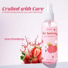 100毫升/3.38盎司高级宠物护理喷雾，持久草莓香味，除臭滋养，适合所有毛发类型 - 草莓口味 - 查看 1
