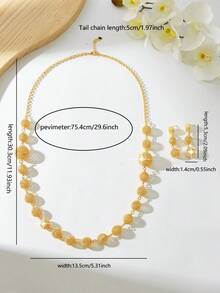 Mgyi Gold-Colored Copper Fashionable And High-End Luxury Retro For Women,18K Gold Plated Elegant Luxury Square Design Necklace For Women, Suitable For Nigeria, Dubai, Middle East, Saudi Arabia Bridal Wedding, Daily Wear, Wedding Anniversary Gift, Halloween Gift For Friends - PXLEH-247 - View 2