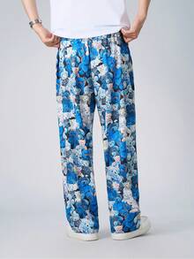 Men'S Plus Size Loose-Fit Joggers - Non-Stretchy Athletic Pants With All-Over Print, & Design, Regular Length For Gym, Running, Casual Wear - Machine Washable Workout Pants, Jogging Pants, Gym Apparel, Sporty Look, Comfortable Fit, Running Trousers - 彩色 - 查看 4