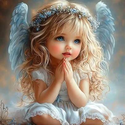 1pc 5D Diamond Painting Kit, Angel Pattern, Suitable For Adult Beginners DIY Mosaic Diamond Art, Full Drill Handmade DIY Diamond Painting, Applicable For Living Room, Bedroom, Office Wall Decor, Surprise Art Home Decor Gift For Family And Friends