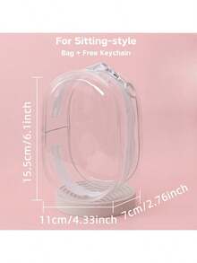 Funda protectora de PVC cristalina Labubuuu (Muñeca no incluida) - Bolsa de almacenamiento transparente a prueba de polvo multicolor tipo macaron, adecuada para Labulabu de pie/sentado, caja de exhibición decorativa de verano, accesorio de colección, regalo para mujeres, accesorio opcional de bola de peluche - Multicolor - Ver 19