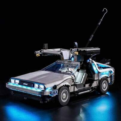 Kit de Luces para - Creator Expert Back to Future Time Modelo de Bloques de Construccin, Juego de Luces Compatible con 10300Juego de NO Incluido