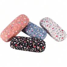 Caja de Anteojos Portátil Gafas de Sol Florales Gafas Duras Caja Protectora Caja Tejidos Tejidos Caja de Gafas de Luz Retro Floral Caja de Protección de Almacenamiento Duro - 1 - Ver 7