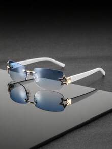 1 par herrglasögon med plastbågar, rektangulära, eleganta retro-glasögon, mångsidiga och moderiktiga, lämpliga för affärsresor, pendling, dagligt kontor och interna möten. - Multifärgad - Visa 1