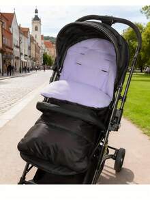 1pc Baby Stroller Sleeping Bag Footmuff, Warm & Dirt-Resistant Foot Cover Pad For Stroller, Autumn/Winter Thickened Stroller Blanket For Babies - Multicolor - View 10