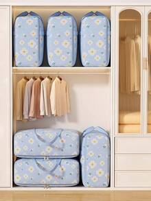 1 Piece/Non-Woven Moving Bag, Large Capacity Student Storage Bag, Thickened Bedding And Luggage Woven Bag, Blanket Carrying Box, Moisture-Proof Clothing Packaging Bag - Multicolor - View 2