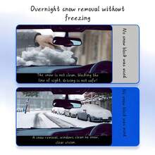 Easypie Selection 1pc Red Eyes Winter Car Windshield Snow Cover | Icy Weather And Winter Essentials, Vehicle Anti-Snow Shield With Replaceable Suction Cups, Polyester Material - Front Windshield Snow Shield - View 8