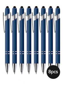 1-32支定制金属伸缩圆珠笔+触控笔套装 | 防滑笔握+书写流畅的中号笔尖 | 兼容智能手机/平板电脑/办公设备 | 可刻字/日期/Logo | 商务刻字笔+教师节礼物+新人中性笔 | 适合学生/上班族/教师（男女通用） | 节日/生日礼物（母亲节/圣诞节/毕业典礼） | 办公/学习必备 | 多场景适用（教室/宿舍/商务会议），办公室装饰，永恒之爱 - 深藍色 - 查看 14