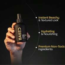 BASED Sea Salt Spray, Natural Finish Sea Salt Spray For Hair, Volumizes & Texturizes, Infused With Kelp & Vitamin B5, Light & Non-Greasy, Paraben, Sulfate, Phthalate Free, 6.8 Oz (Pack Of 1) - 黑色 - 查看 3