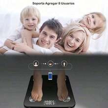 Báscula inteligente, báscula de baño digital, sincroniza los datos con la APP de fitness - A - Ver 6