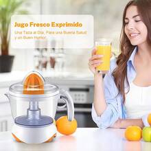 Exprimidor Eléctrico de Naranja para Hogar - Extracción Fácil con Presión, Separador de Pulpa, 2 Colores Aleatorios, Regalo Original para Cocina - Tipo de Enchufe A USA (110-127V) - Ver 5