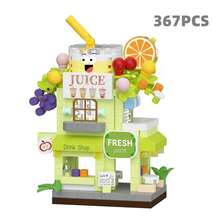 300+ Pcs Adult Double-Layer Street Scene Building Blocks, DIY Street Landscape Bricks, Commercial Street Blocks, Birthday Gift, Puzzle Hobby Desk Decor, Living Room Decor, Office Desk Decor. Christmas Gift, Holiday Gift, New Year Gift - Multicolor - View 15