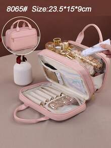 1个多层可拆卸化妆包 - 大容量PU防水化妆箱，带可拆卸化妆刷袋，便携式旅行口红和化妆品收纳整理包，适合户外旅行化妆旅行洗漱用品收纳必备礼品收纳拉链配件美甲、化妆包、化妆袋、化妆包、化妆品袋、化妆品收纳包、旅行、化妆袋、包、梳妆台、化妆袋、旅行必备、化妆包、化妆包、包、旅行必备、梳妆台配件、小化妆包、化妆袋、化妆品袋、旅行必备、大容量、大化妆包、圣诞礼物、小包、旅行、女士旅行必备礼物、小包、手拿包/小手提包、化妆品收纳包、化妆品整理包、小包、刷子架、迷你小包、大容量小包、礼物女性、圣诞礼物、送给女性的礼物创意