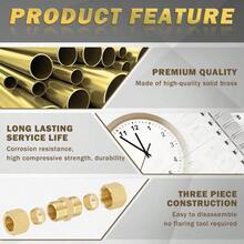 178 piezas DOT de conexion rapida de union recta y accesorios de tubo de compresion de laton de 1/8 pulgadas 5/32 pulgadas 1/4 pulgadas 5/16 pulgadas 3/8 pulgadas 1/2 pulgadas - Aire - Ver 5