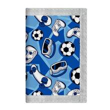 1pc Children/Teenager's Canvas Trifold Wallet, Made Of Polyester, Game Pattern, Hook And Loop Closure, Suitable For Daily Use And Holiday Gifts