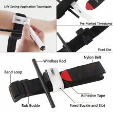 户外止血带收纳盒 医用快速拉环袖 EDC 急救包 尼龙旋转救援绷带