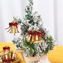 WSXC Christmas Gold Bells 6pcs 2.4in Metal Gold Jingle Bells With Red Bow And Berry Tree Hanging Ornament Xmas Ornament Ringbell For Christmas Tree Pendant Holiday Decoration - 6 - View 5