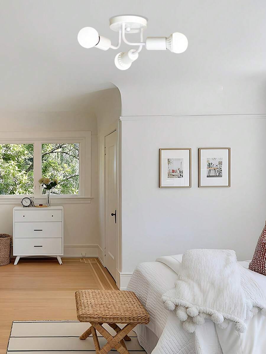 3-Light E27 Branch Pendant Light, Modern Minimalist Design For Bedroom, Dining Room, Kitchen, Closet, Staircase, Bathroom, Balcony, Hallway (Bulbs Not Included) - one-size - View 1