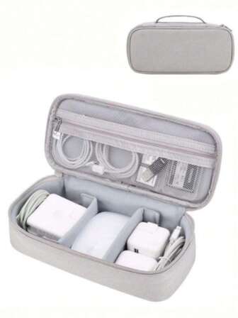 Electronics Organizer Travel Case, Carrying Pouch Bag For Travel Essentials, For Cable, Charging Cord, External Hard Drive, Portable Power Bank(Zipper Random) Charger Case For Business,Travel,School,College,Office School Supplies School Accessories Back To School University Students