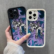 Funda protectora de teléfono con Calavera Psicodélica  Arte Abstracto regalo de moda minimalista interesante para hombres y mujeres, adecuado para iPh 16/15/15Pro/15ProMax/14/13/12/11/XsMAX, iP 17,  Max Series,A14/A15/S23 Ultra/A50/A12/A32/A52/A72/A51/A21S/A13/A14/S22 Ultra/S23/A33/A53/S20 FE,Protección completa contra caídas, resistencia a impactos y prevención de rayaduras,diseño creativo y de moda para hombres y mujeres - Rosa - Ver 3