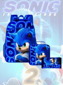 Sega 3pcs/Set Backpack, Handbag, Pencil Case, Multiple Options, Birthday Gift, Back To School - Multicolor - View 1