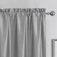 Uptown Silver Grey Faux Silk Curtains 72 Inch Length 2 Panels For Bedroom, Room Darkening Shiny Silver Grey Soft Fabric Rod Pocket Window Drapes For Living Room, Each 40x72 Inches, 6 FT,SilverGray40inchWx72inchLPackof2 - 銀灰色40吋寬x72吋長2個裝 - 查看 1