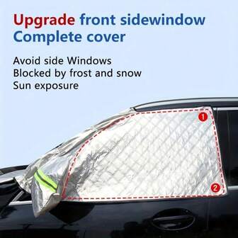 1pc Car Sunshade Half Cover, Winter Frost/Rain/Sun Protection, Dust-Proof Half Body Car Cover