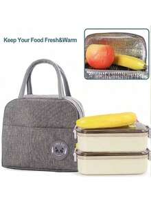 Lonchera Termica Bolsa De Comida Para Escuela Y Trabajo Lonchera Portatil Anti olores Diseño Bonito - Negro - Ver 9