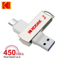 Kodak 柯达 USSD 移动固态 U 盘外置固态硬盘 1TB 256GB 512GB USB 3.2 Type-C 双接口，适用于手机平板电脑 - 銀色 - 查看 9