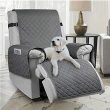 Waterproof Recliner Chair Cover Recliner Couch Slipcover With Pockets & Elastic Straps - Dark Grey - View 6