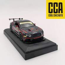 C C A 1:43 Scale Bentley GT3 Abo Edition Black Diecast Model Car, Alloy Racing Car Model With Acrylic Dustproof Cover, Adult Collectible, Great For Halloween, Christmas, Birthday Gifts - Multicolor - View 5