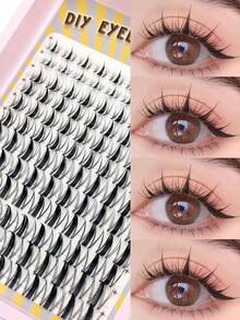 Asiteo 120pcs Anime Cartoon False Eyelashes, D Curl Individual Lashes, Cartoon Lash Clusters - Cosplay DIY Fake Lashes, Reusable, Beginner Friendly, Comes With Lash Glue, Tweezers, Adhesive And Sealant, Suitable For Daily And Party Occasions, DIY Lashes At Home - Multicolor - View 2