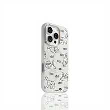 Funda magnética de material TPU 2 en 1 con diseño de macarrón, línea de peces colorida, textura beige claro, adecuada para la funda de teléfono 16Pro, 11/12/13/14/15 Promax, funda protectora premium, regalo de Navidad, regalo de Año Nuevo, regalo de Pascua, para familiares y amigos, regalo de vacaciones, accesorioóvil, diseño de macarrón, funda elegante, funda a prueba de golpes, material duradero, carcasa delgada para teléfono, amantes de las mascotas, compradores de regalos - Negro - Ver 1