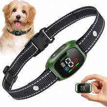 Bark Collars For Small Medium Dogs, Dog Bark Collar, Thunbest No Shock Anti Barking Collar – 4 Modes & 8 Sensitivity Levels – IP67 Waterproof, Rechargeable, Magnetic Charging Green