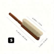 1支软毛除尘刷，带手柄 - 适用于清洁床单、沙发、家具和外套 - 可重复使用且可水洗的清洁刷 | 天然纤维刷毛 | 耐用手柄，家用除尘刷 - 彩色 - 查看 6