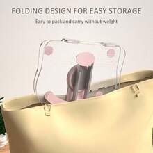 360 Degree Rotating Mobile Tablet Stand, Adjustable Tablet Holder-Adjustable Foldable Desktop Table Holder Base,Multi-Angle, Non-Slip Silicone Base,Portable Stand Desk(Pink) Compatible With, Android Phone, Birthday, Family, Friends Phone Holder Phone Stand Phone Accessories - Pink - View 5