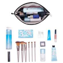 Cosmetic Bag Women Bag Organizer Pouch Purse Resistant Black - 純黑色 + 小號 - 查看 4