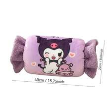 Sanrio 1pc Hello Kitty Cartoon Hand Warmer Plush Pillow, Kuromi Winter Hand Warmer Cushion, Cozy Home Sofa Lumbar Pillow, Seat Back Cushion, Holiday Gift