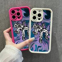 Funda protectora de teléfono con Calavera Psicodélica  Arte Abstracto regalo de moda minimalista interesante para hombres y mujeres, adecuado para iPh 16/15/15Pro/15ProMax/14/13/12/11/XsMAX, iP 17,  Max Series,A14/A15/S23 Ultra/A50/A12/A32/A52/A72/A51/A21S/A13/A14/S22 Ultra/S23/A33/A53/S20 FE,Protección completa contra caídas, resistencia a impactos y prevención de rayaduras,diseño creativo y de moda para hombres y mujeres - Rosa - Ver 4